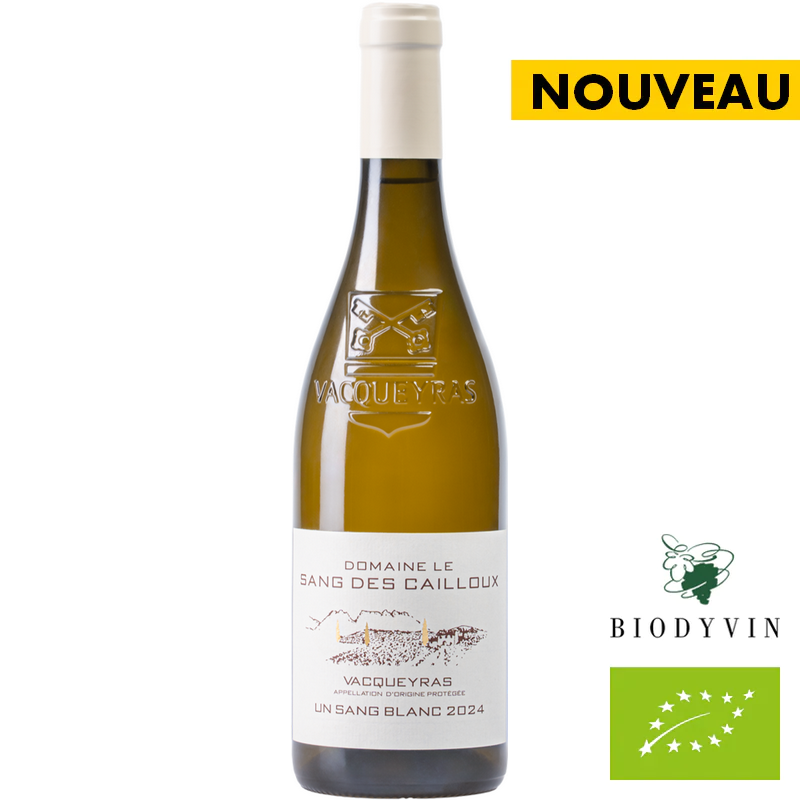 Vacqueyras - Un Sang Blanc 2024 - Domaine Le Sang des Cailloux 🚨3 bouteilles disponibles🚨